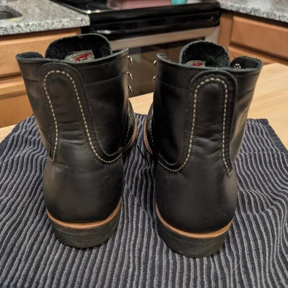 Red Wing Iron Ranger 8084 men's size 8D boots in black harness leather - Picture 5 of 9